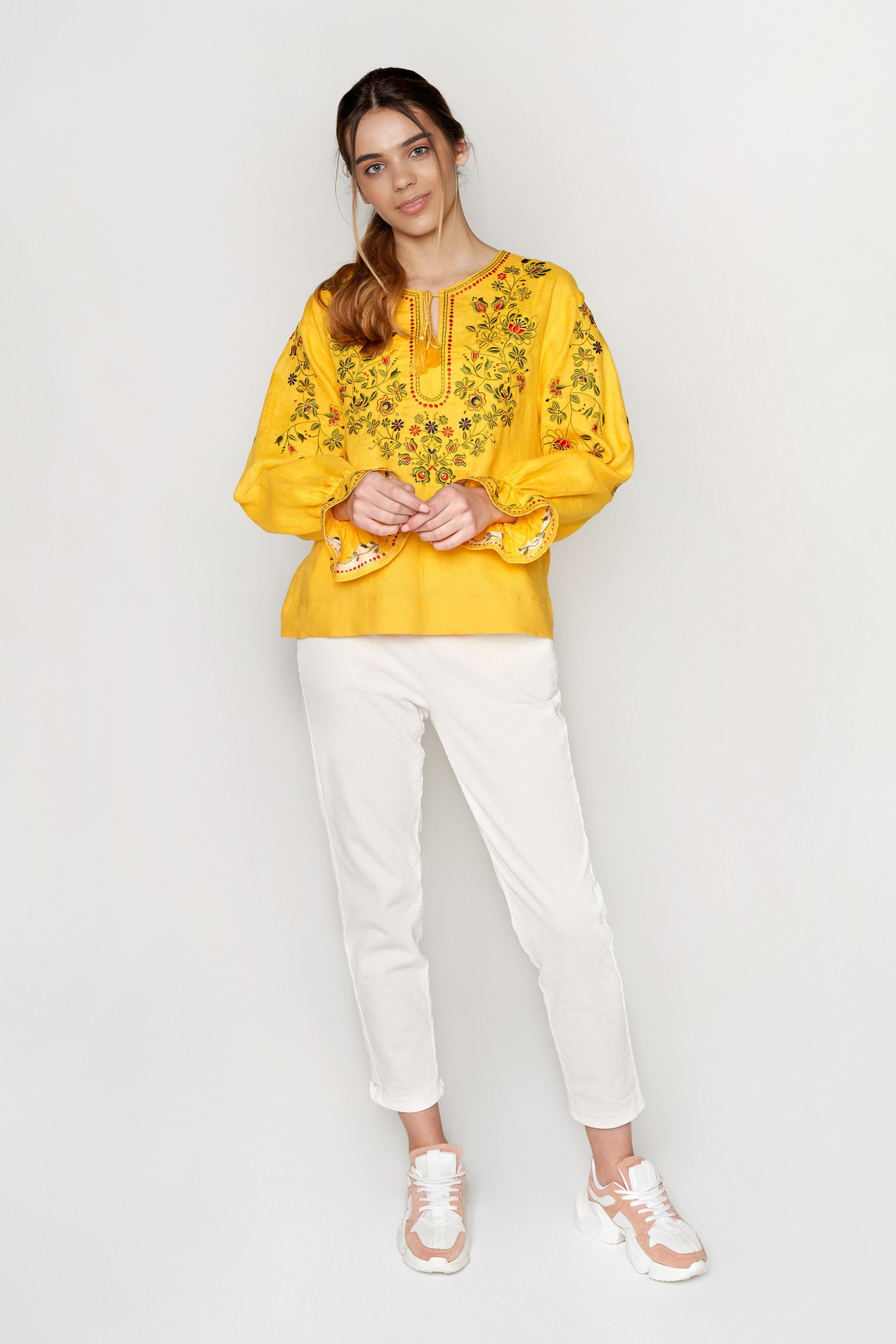  Жіноча вишита блуза Yellow
