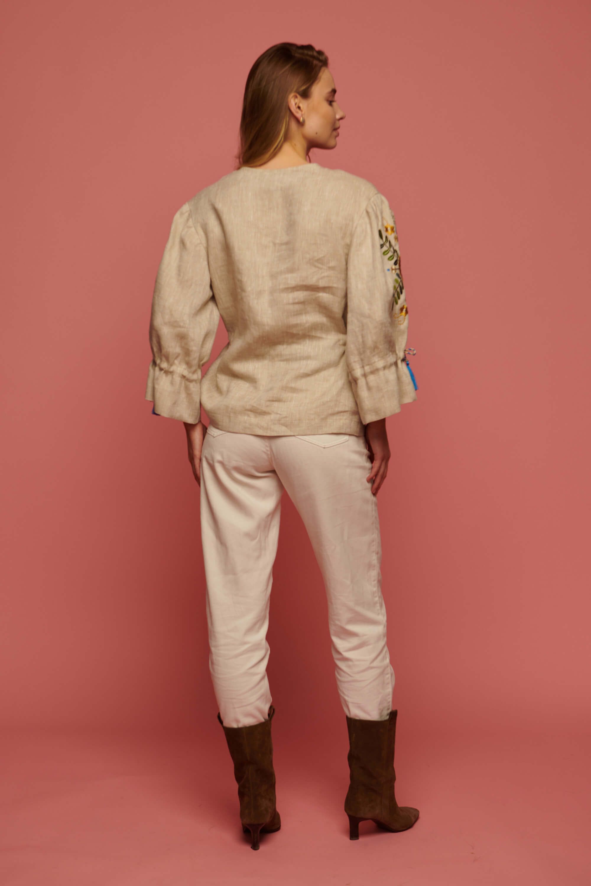 Women's linen embroidered FRECKLE  2