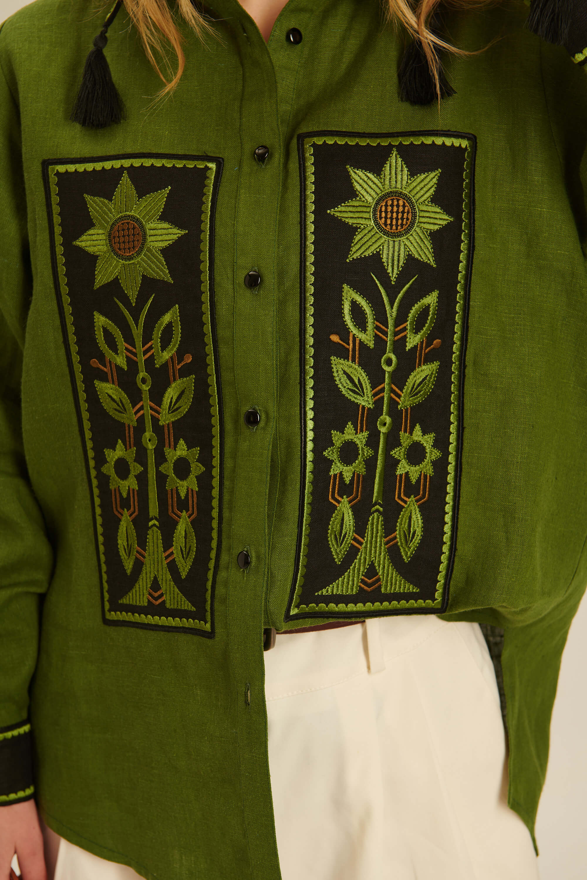 Women's linen embroidered Dreams 1 | XS | 40-42
