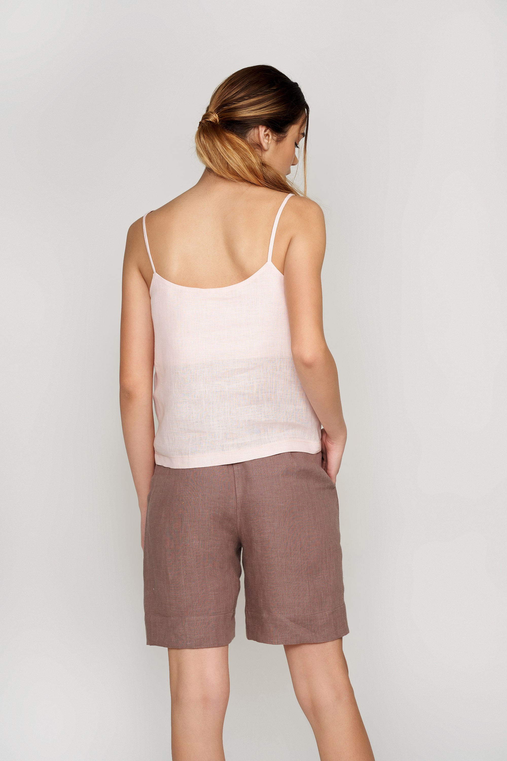 Women's pink T-shirt on straps