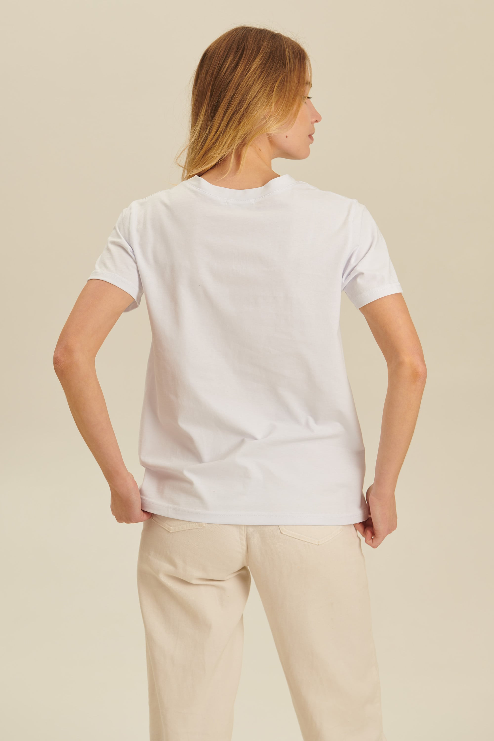 Women's embroidered T-shirt with the coat of arms of Ukraine 2