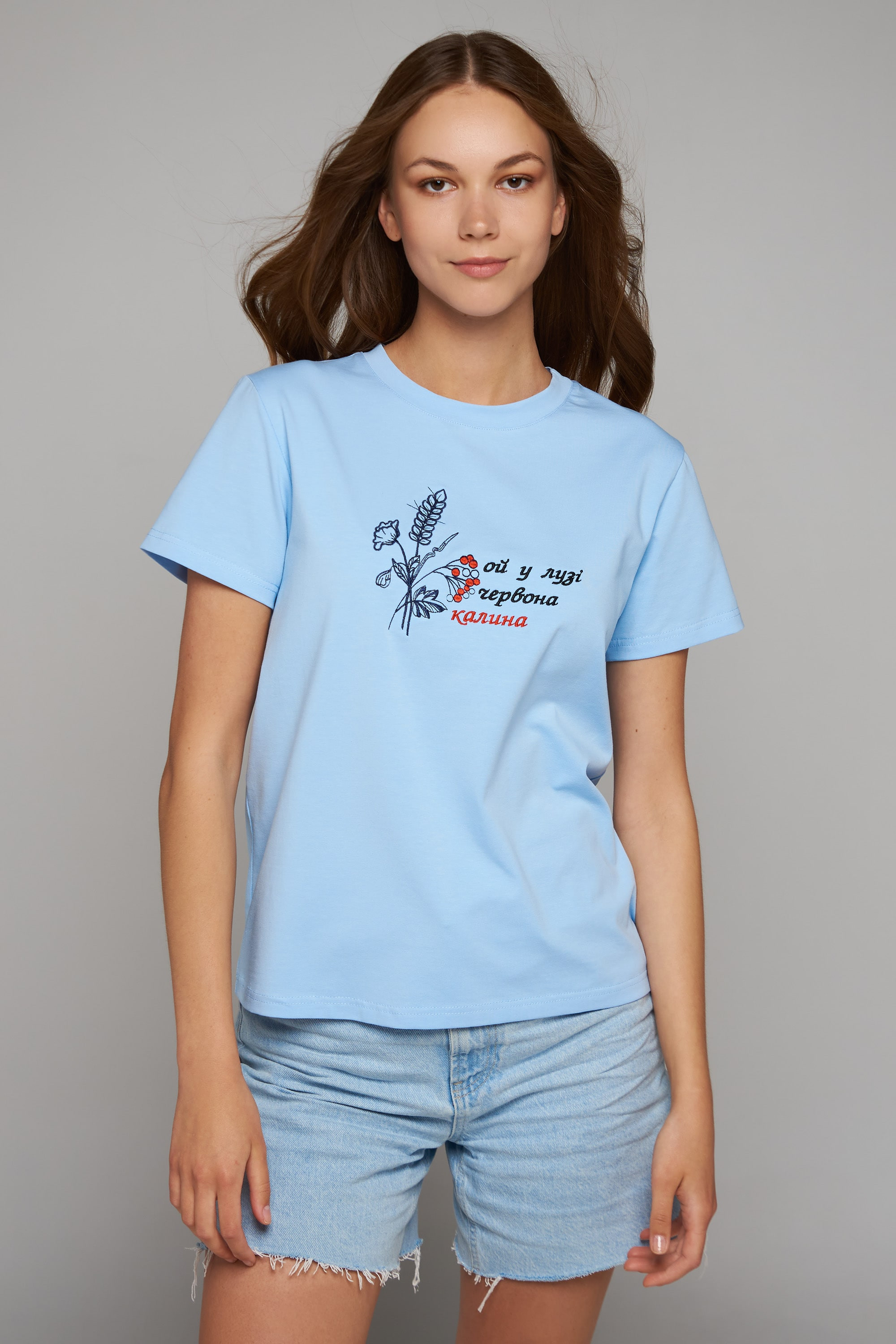 Women's Ukrainian T-shirt Ой у лузі червона калина