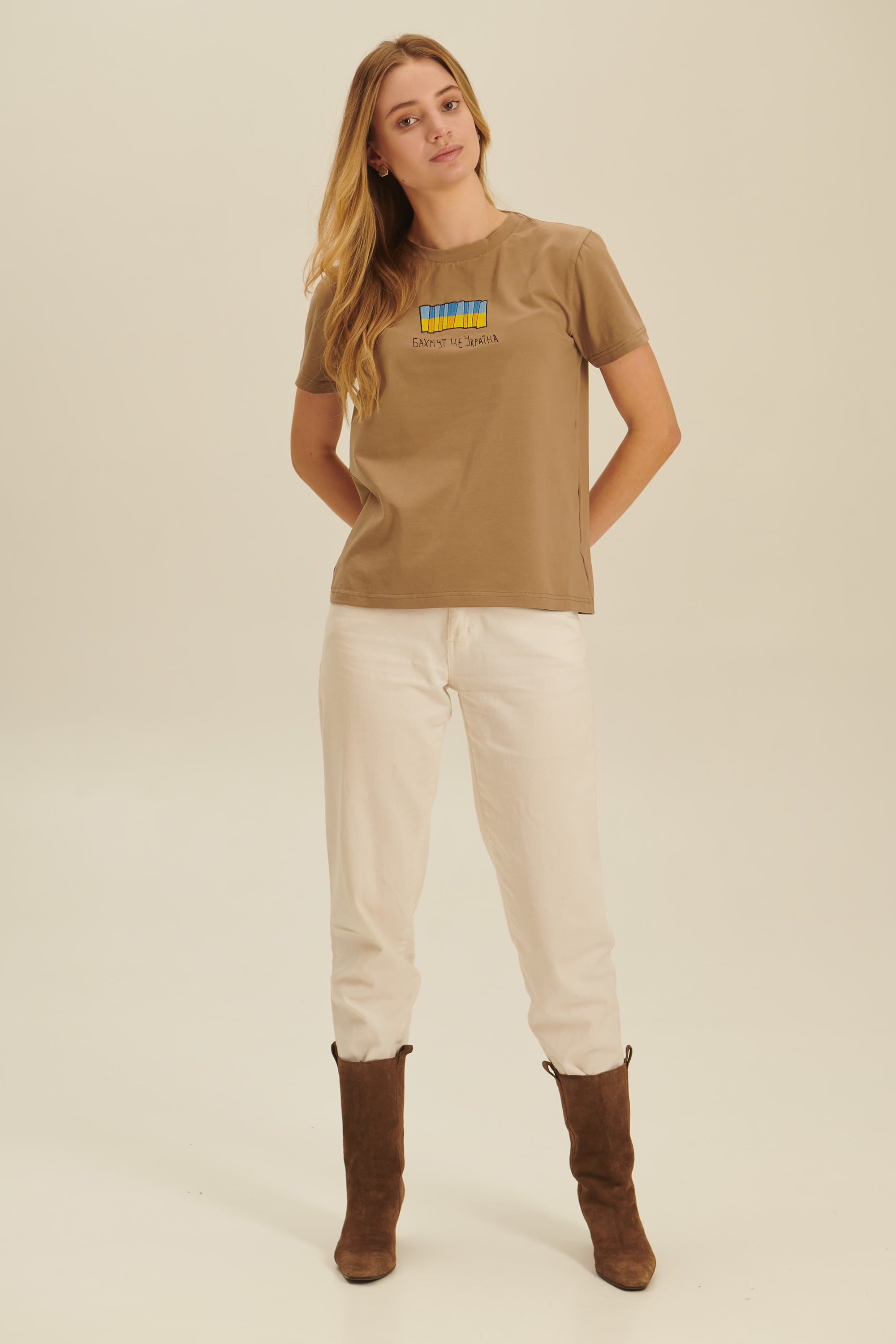 Woman embroidered T-shirt Fortress Bakhmut 2