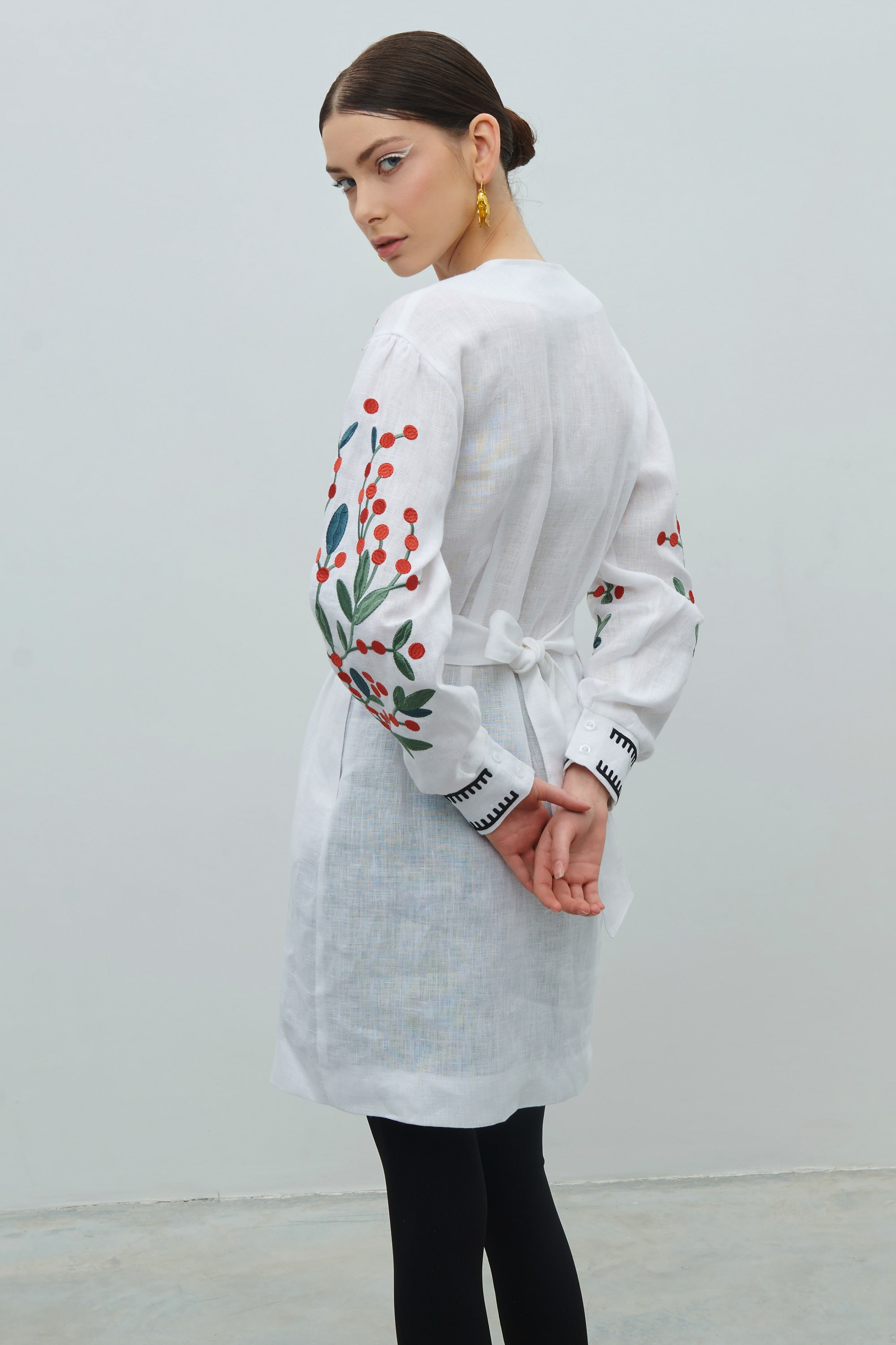 Short embroidered cloth of Maria Primachenko's creativity Spring | S | 42-44