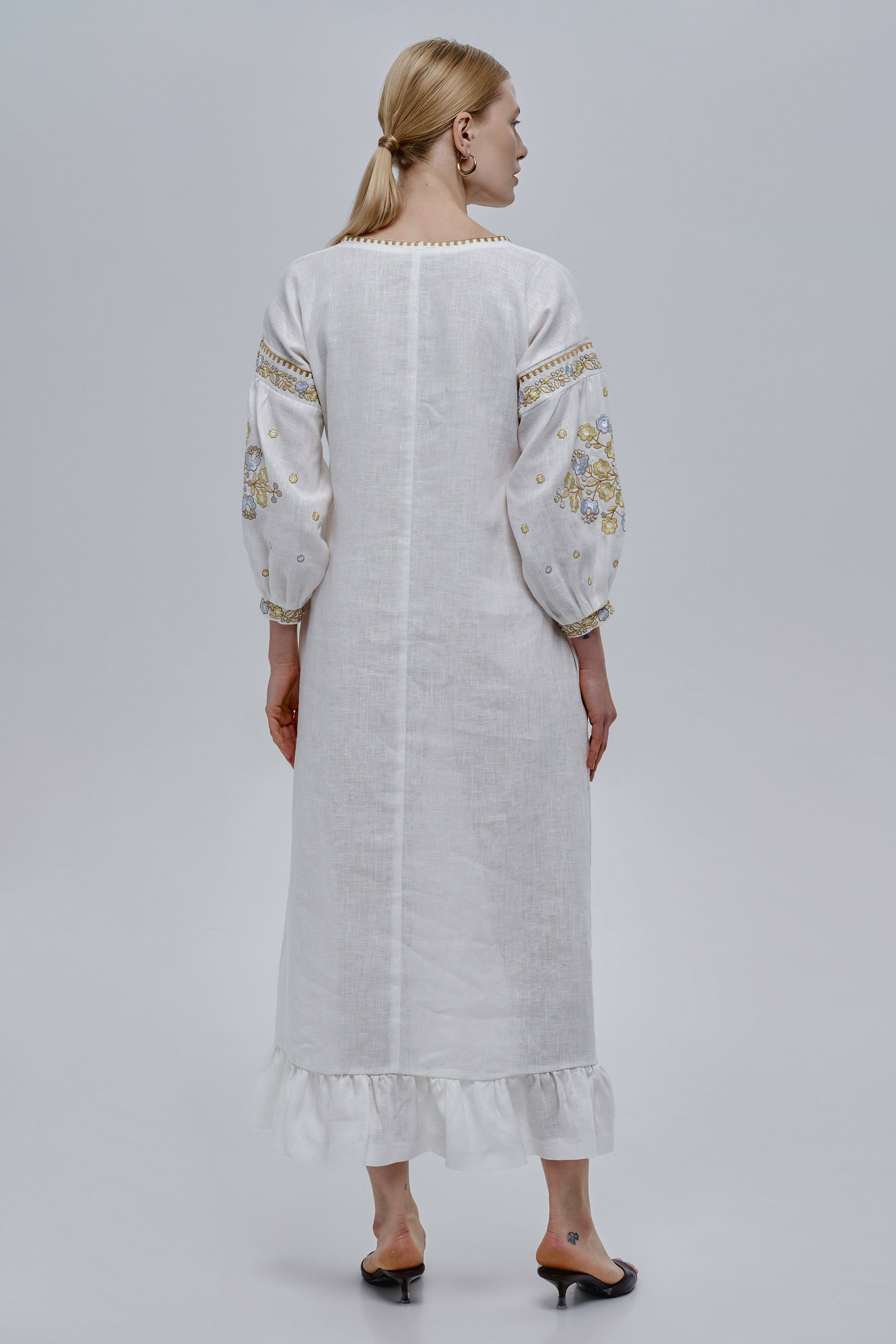 Women's embroidered dress White 4 | XS | 40-42