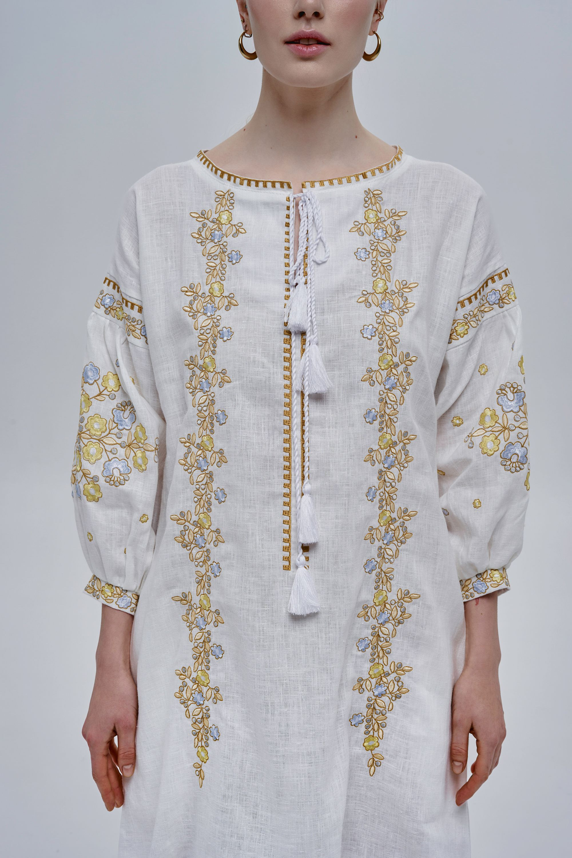 Women's embroidered dress White 4 | XS | 40-42