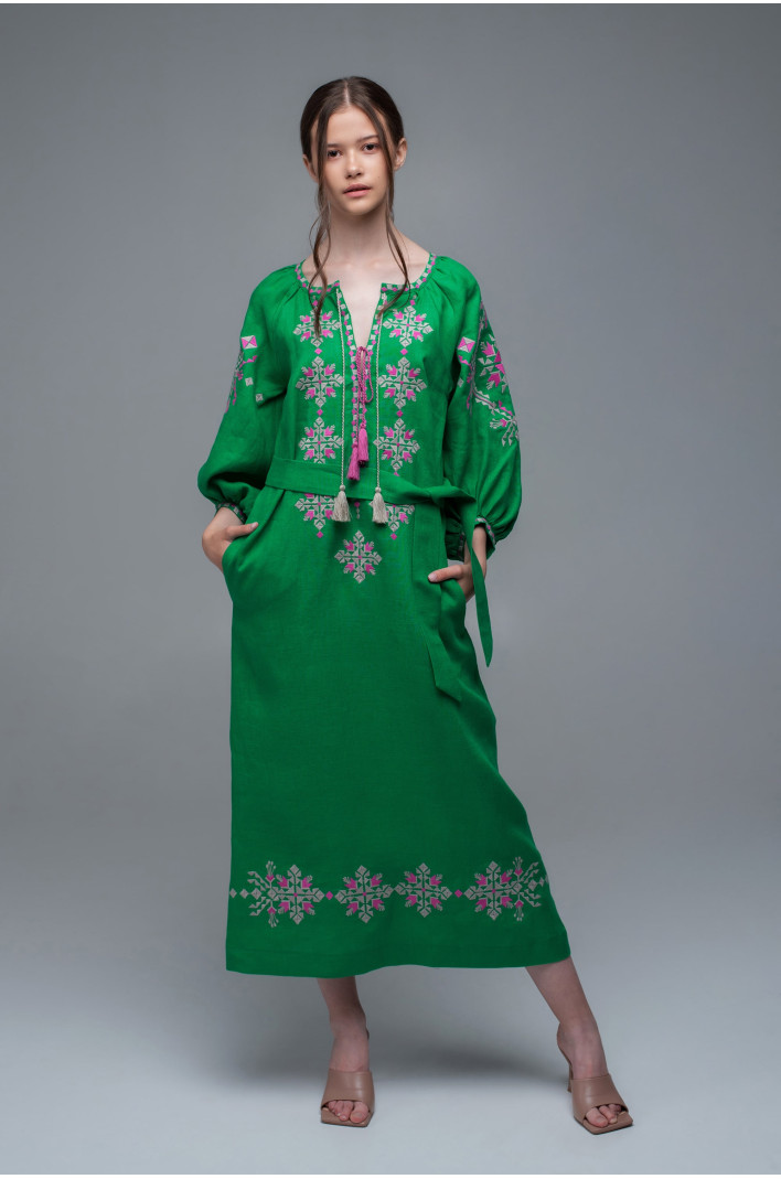 Жіноча вишита сукня Green
