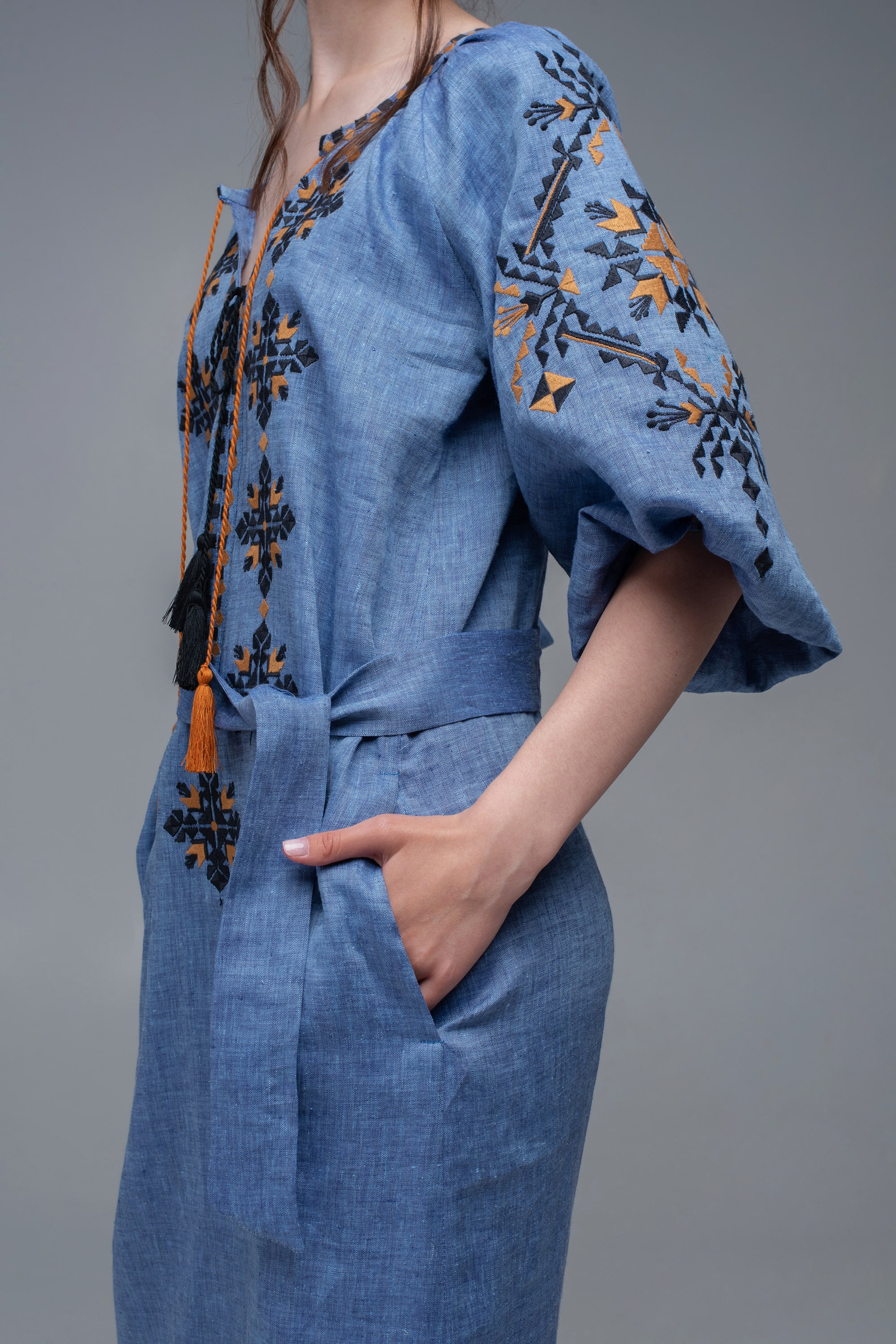 Women's embroidered dress Denim Women's embroidered dress Denim