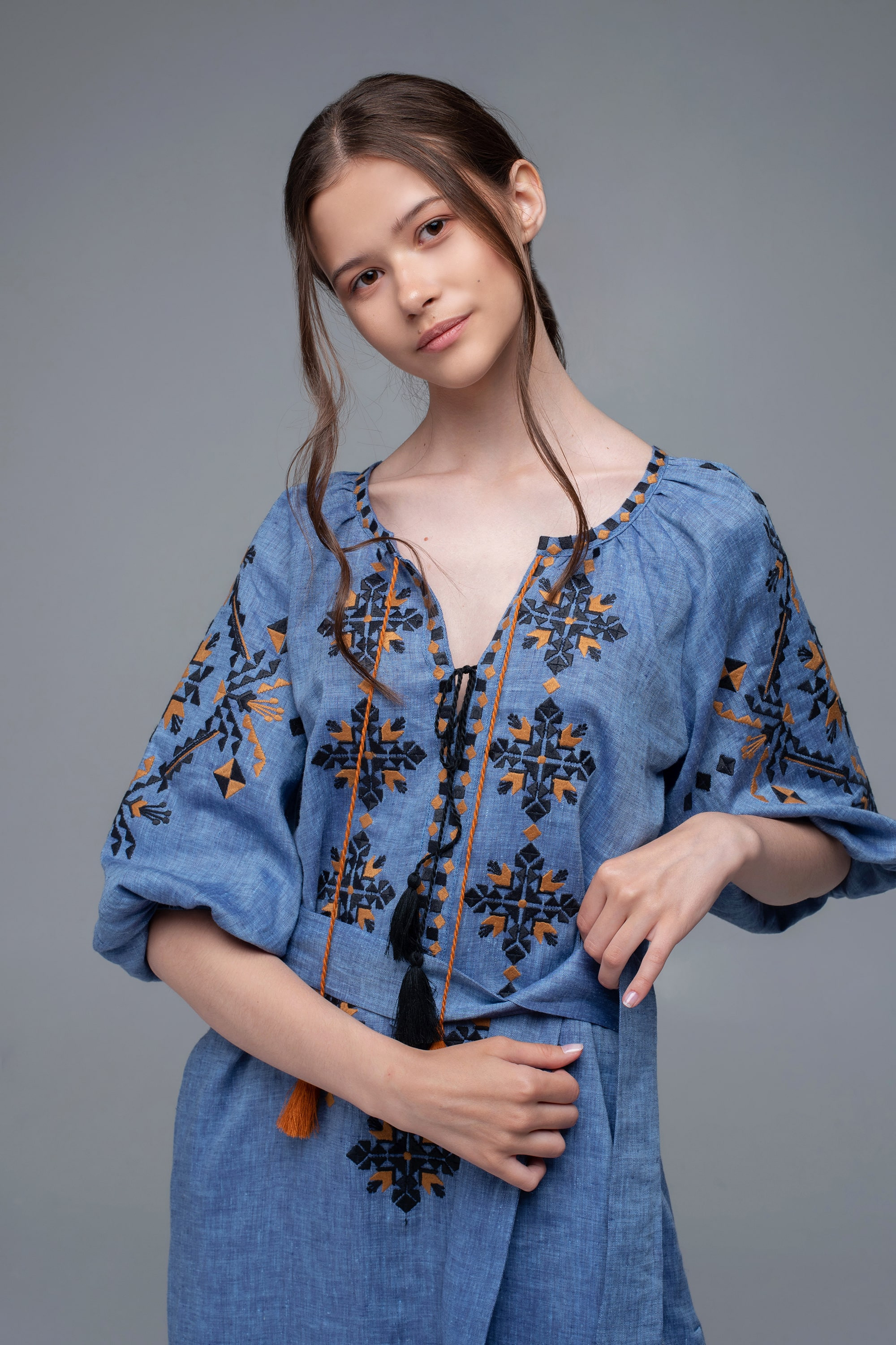 Жіноча вишита сукня Denim 