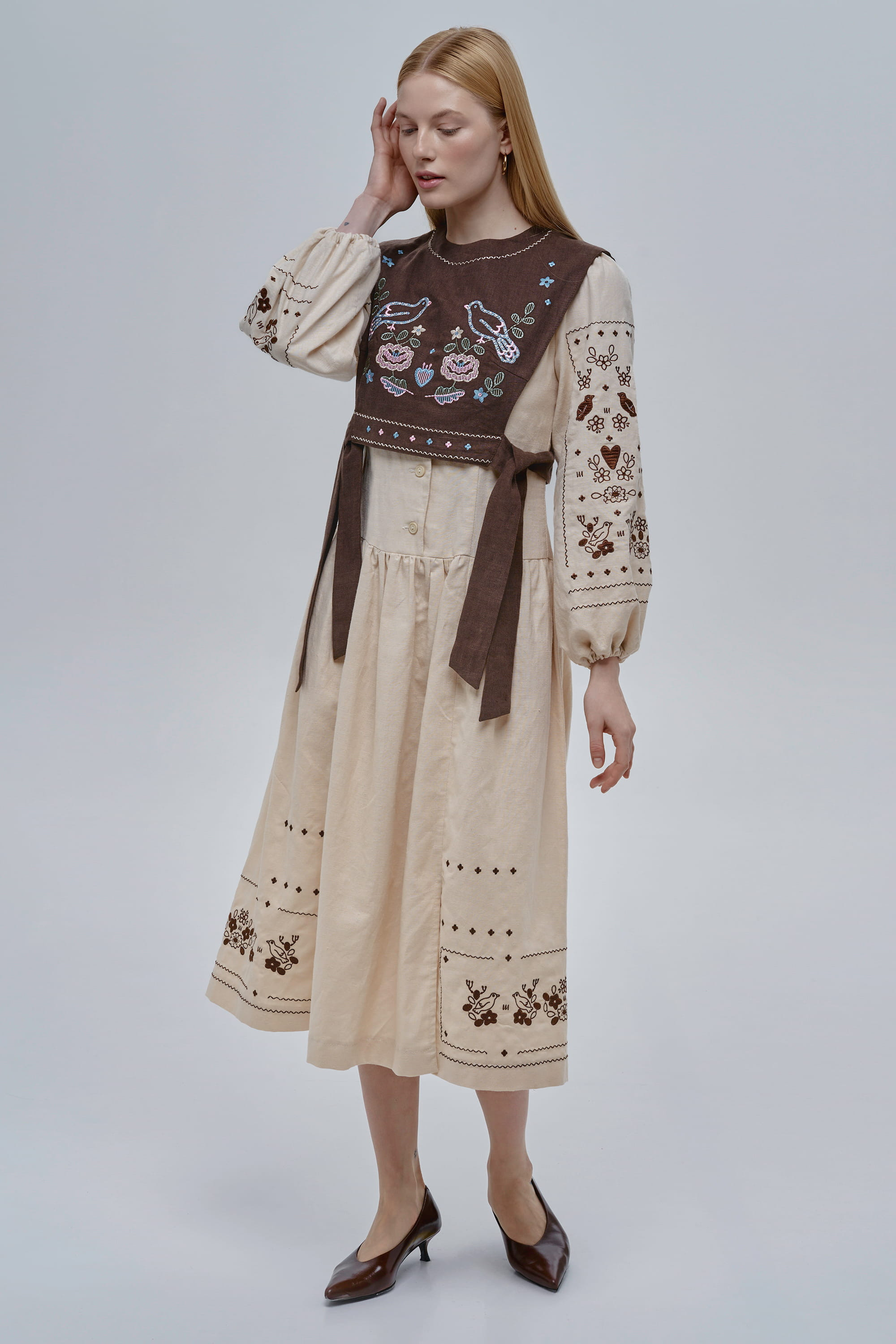 Brown women’s kamizelka Vorkit | S-M