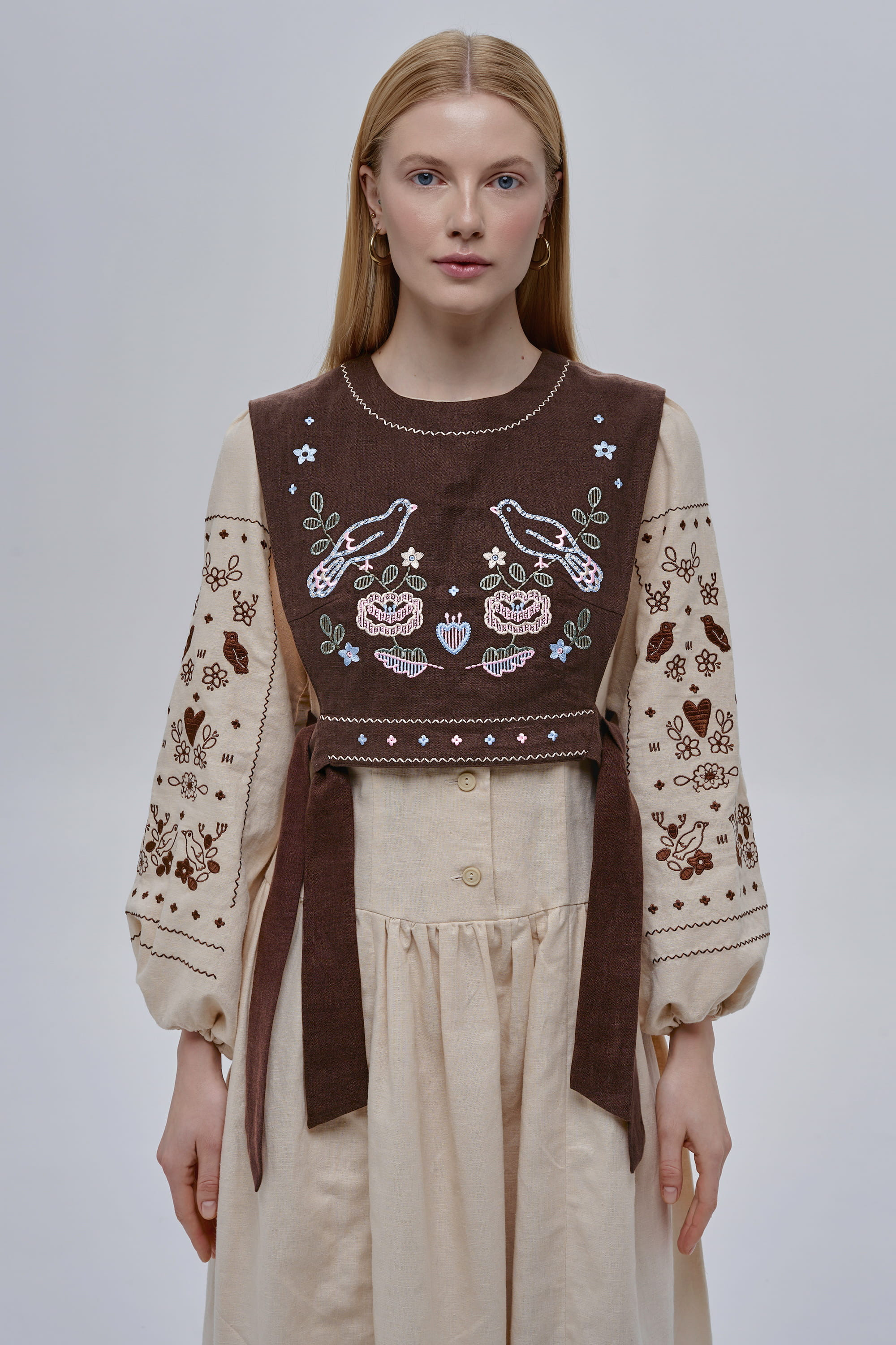 Brown women’s kamizelka Vorkit | S-M