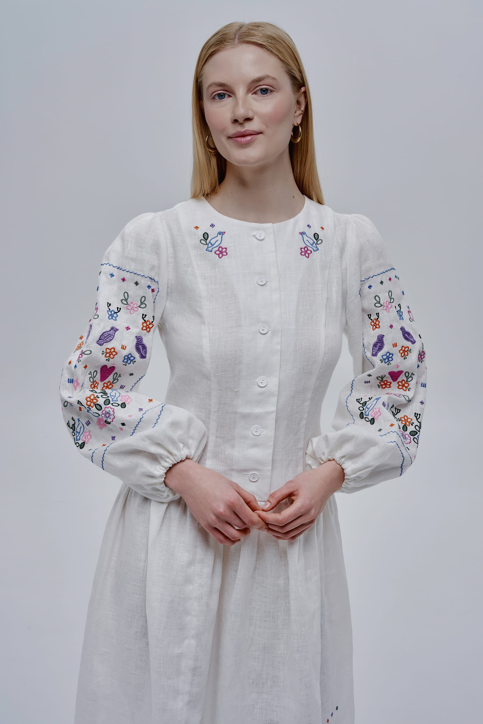 Embroidered white dress Serdenko Embroidered white dress Serdenko