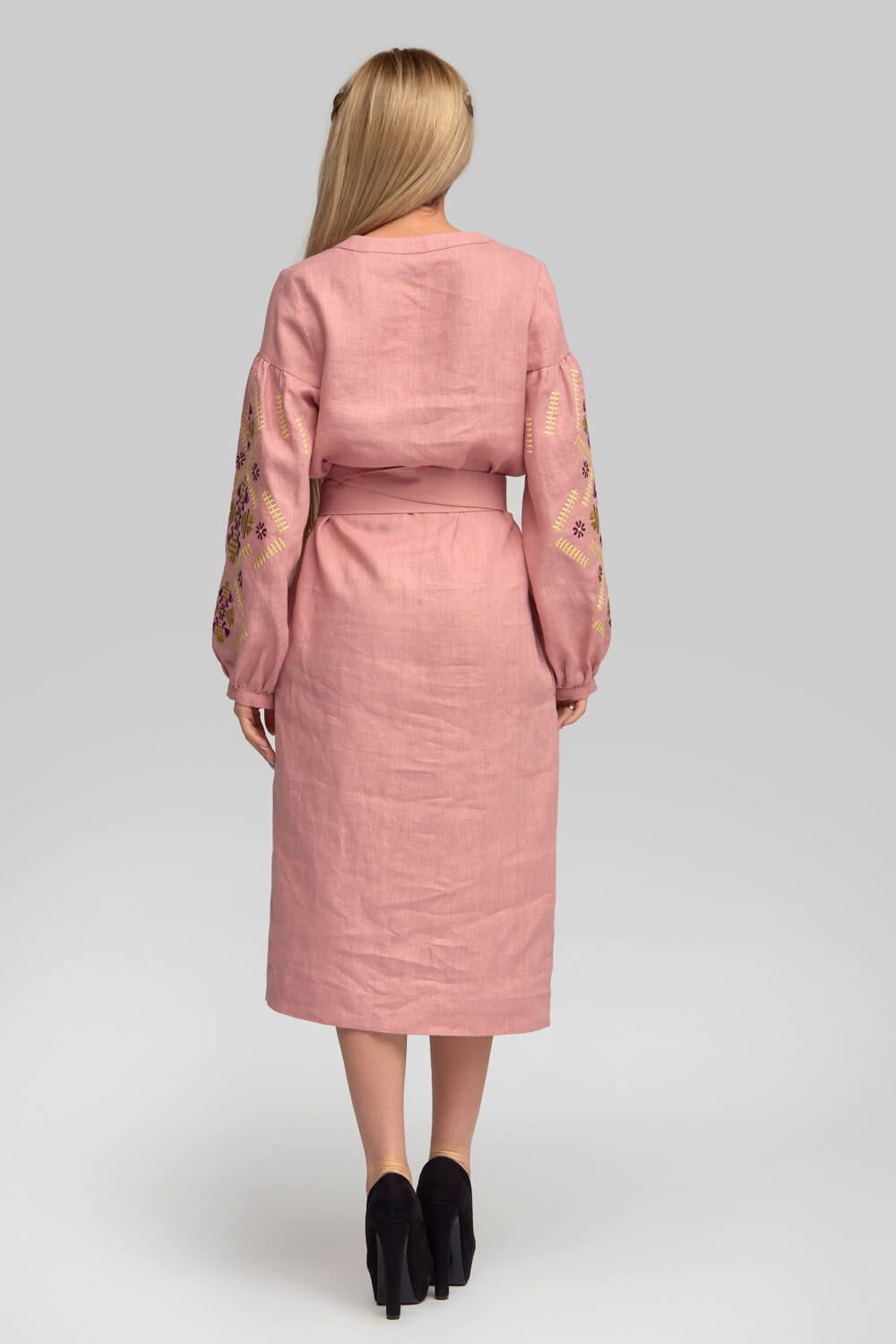 Жіноча вишита сукня Amaranth Pink | L | 48