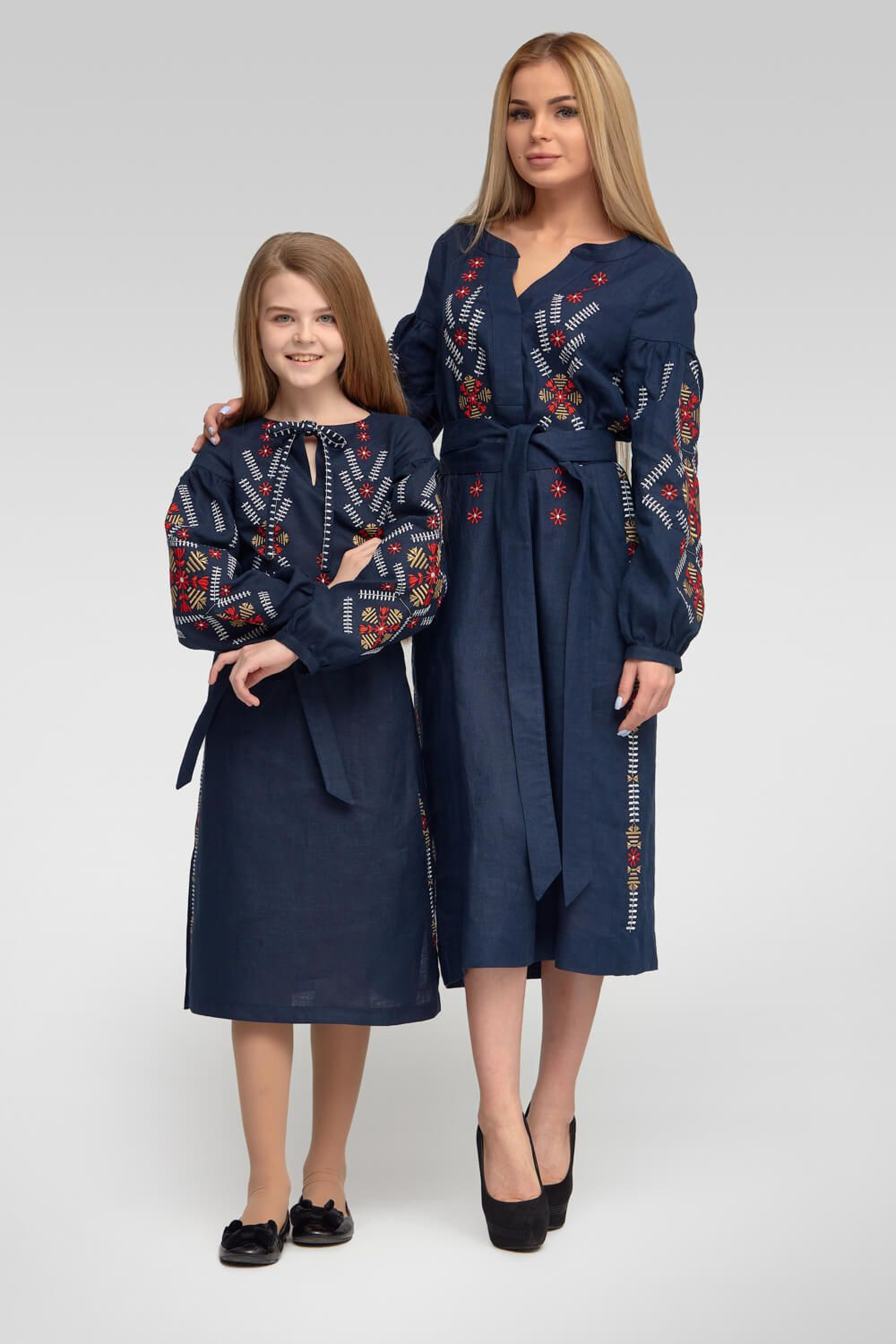 Women's embroidered dress Navy Blue 3 | XS | 40-42