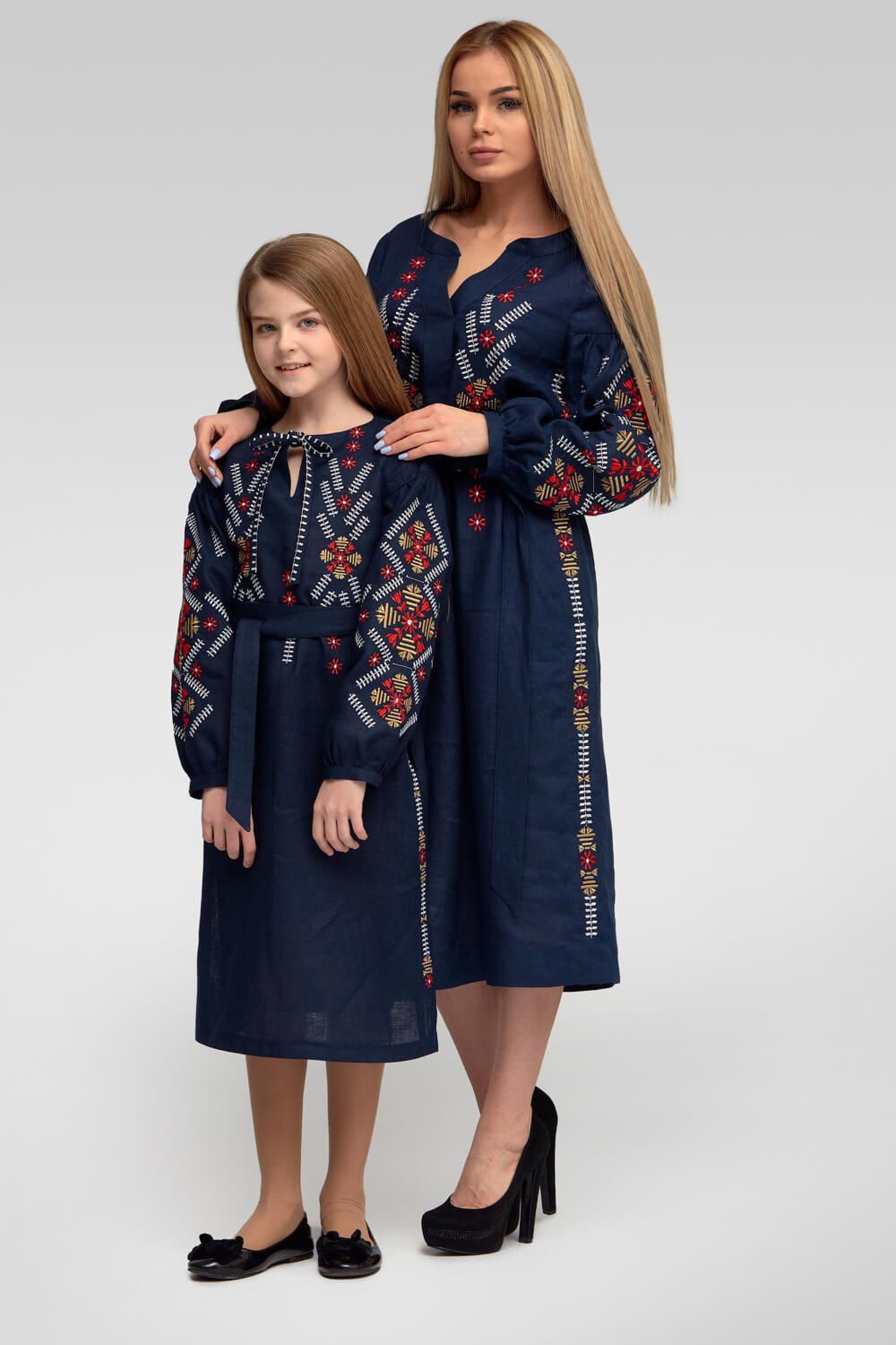 Women's embroidered dress Navy Blue 3 | XS | 40-42
