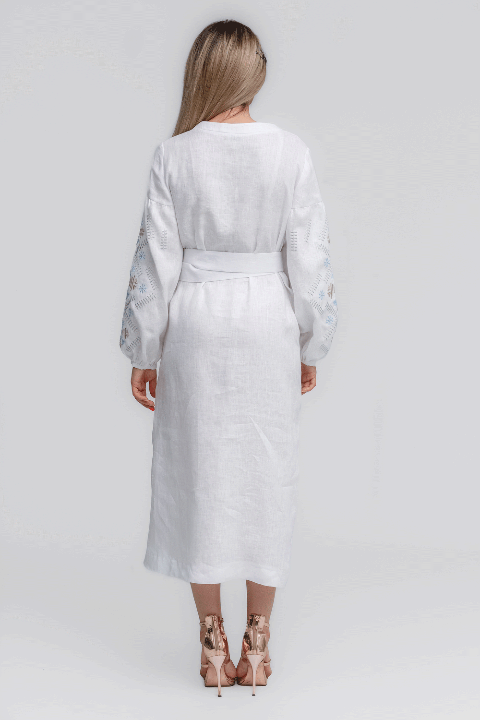 Women's embroidered dress White Trinity | XS | 40-42