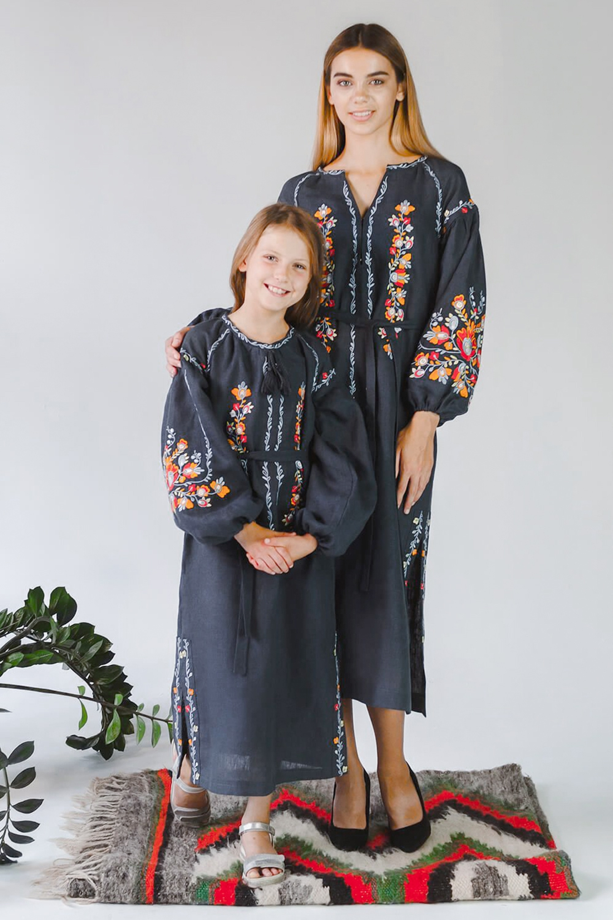 Women's embroidered dress Gray 2