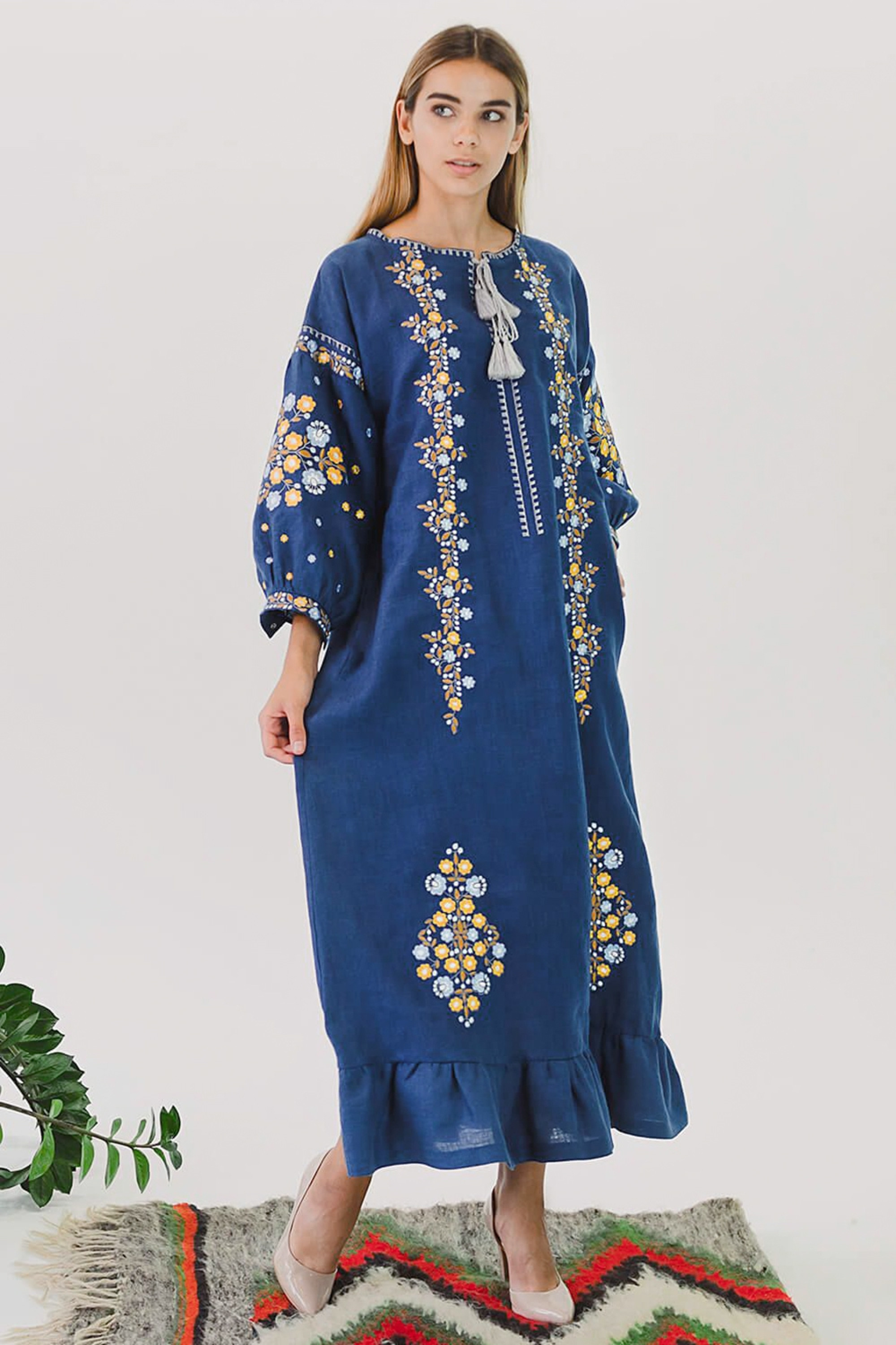 Жіноча вишита сукня Blue 3