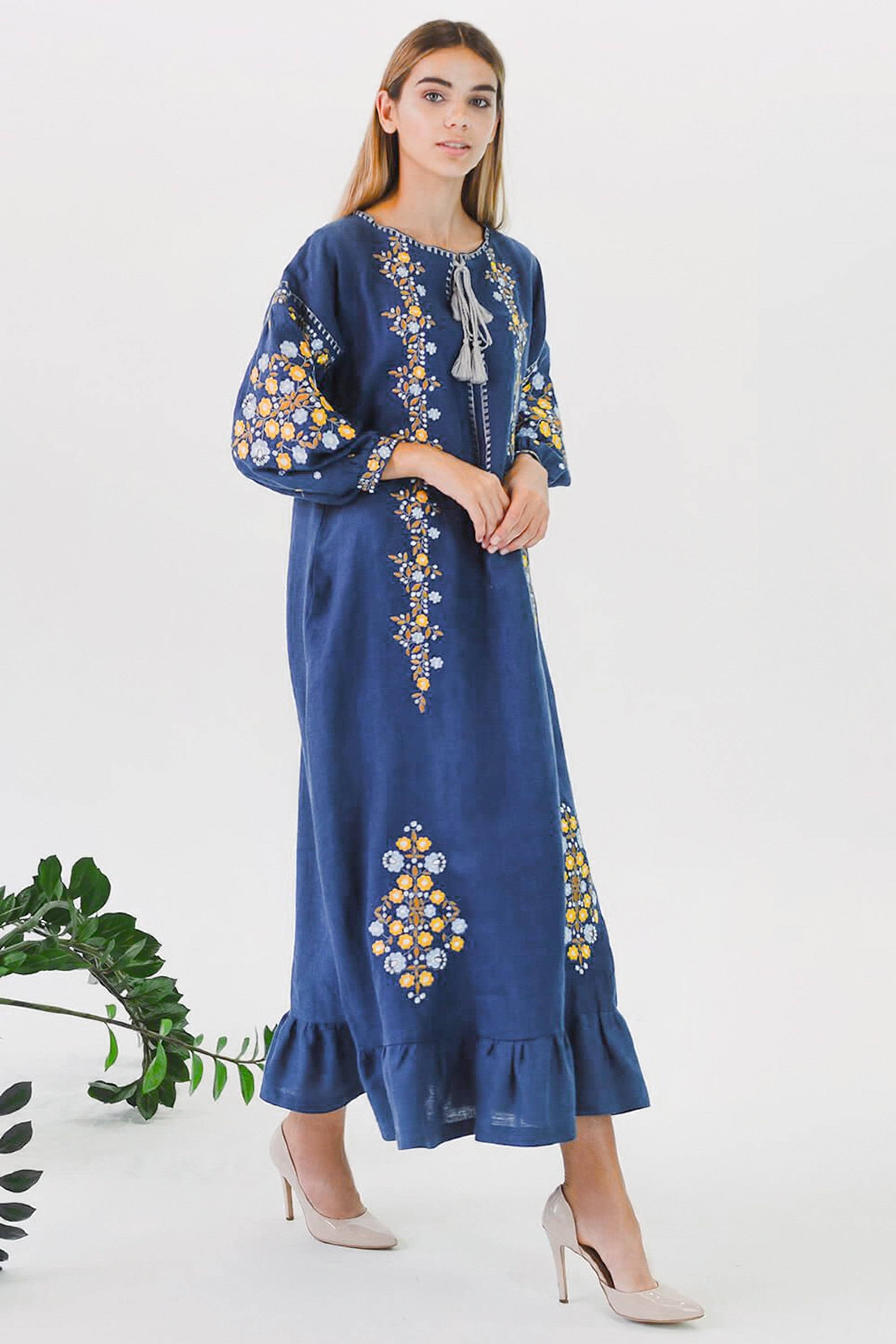 Жіноча вишита сукня Blue 3