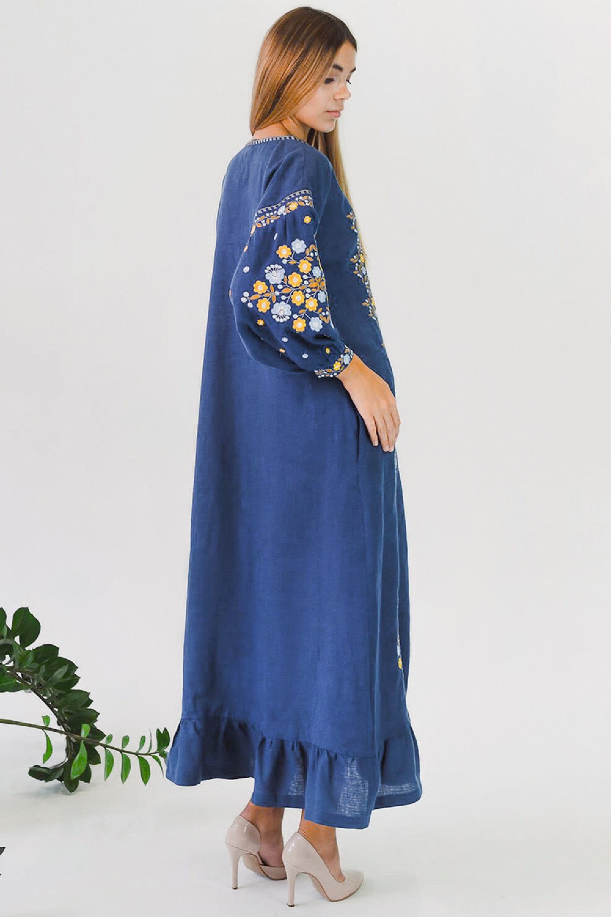 Жіноча вишита сукня Blue 3