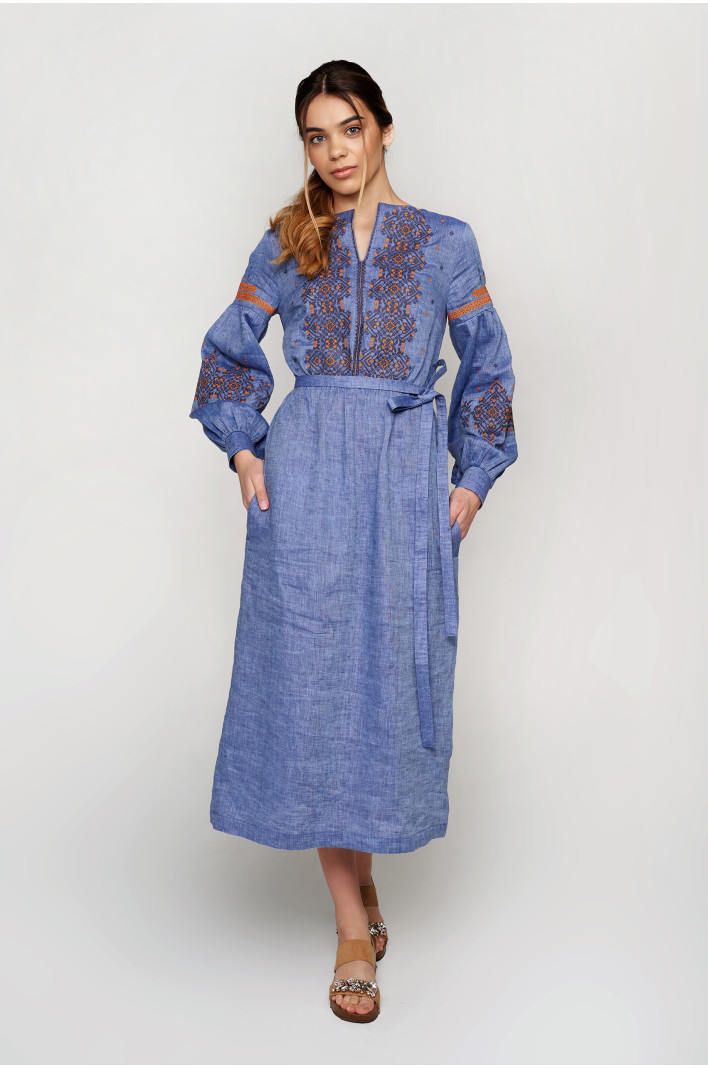 Жіноча вишита сукня Denim 