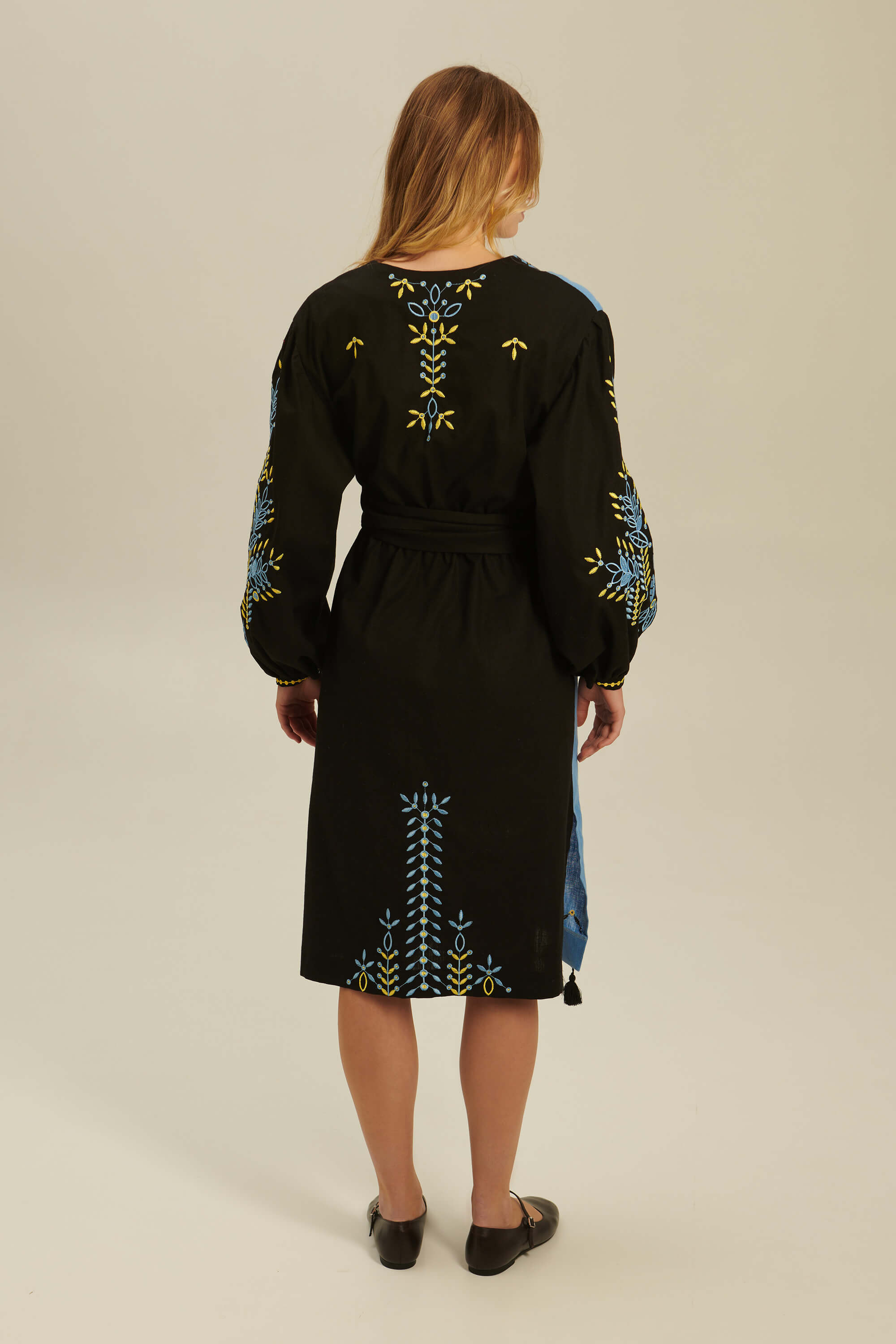 Women's linen embroidered dress Rye | S | 42-44