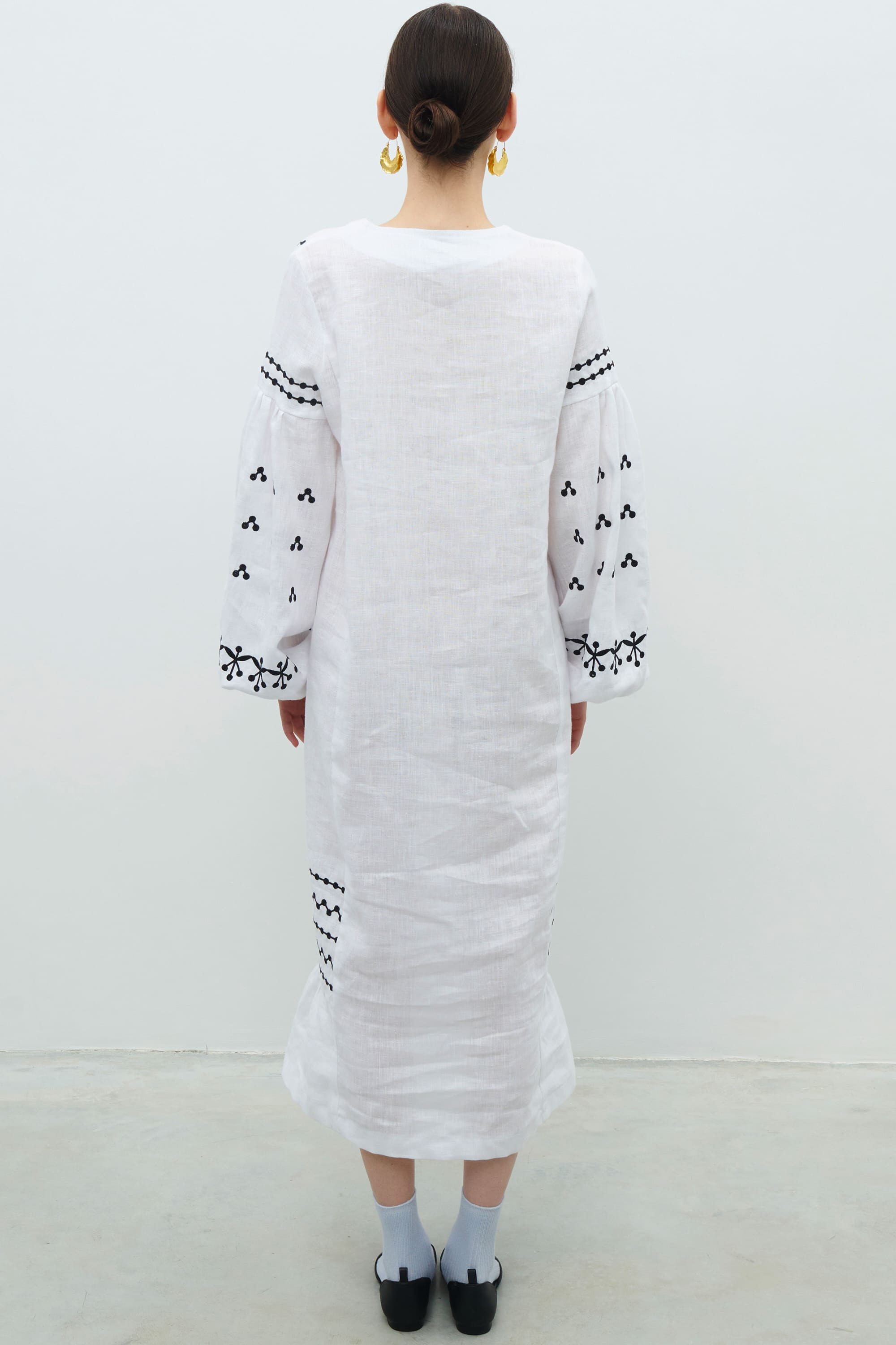 Linen set of dress and vest "Wreath" | S | 42-44