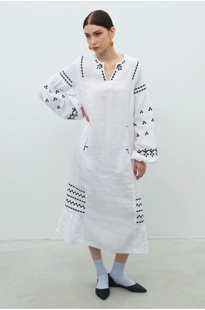 Dovga embroidered white cloth cloth Vinok | S | 42-44
