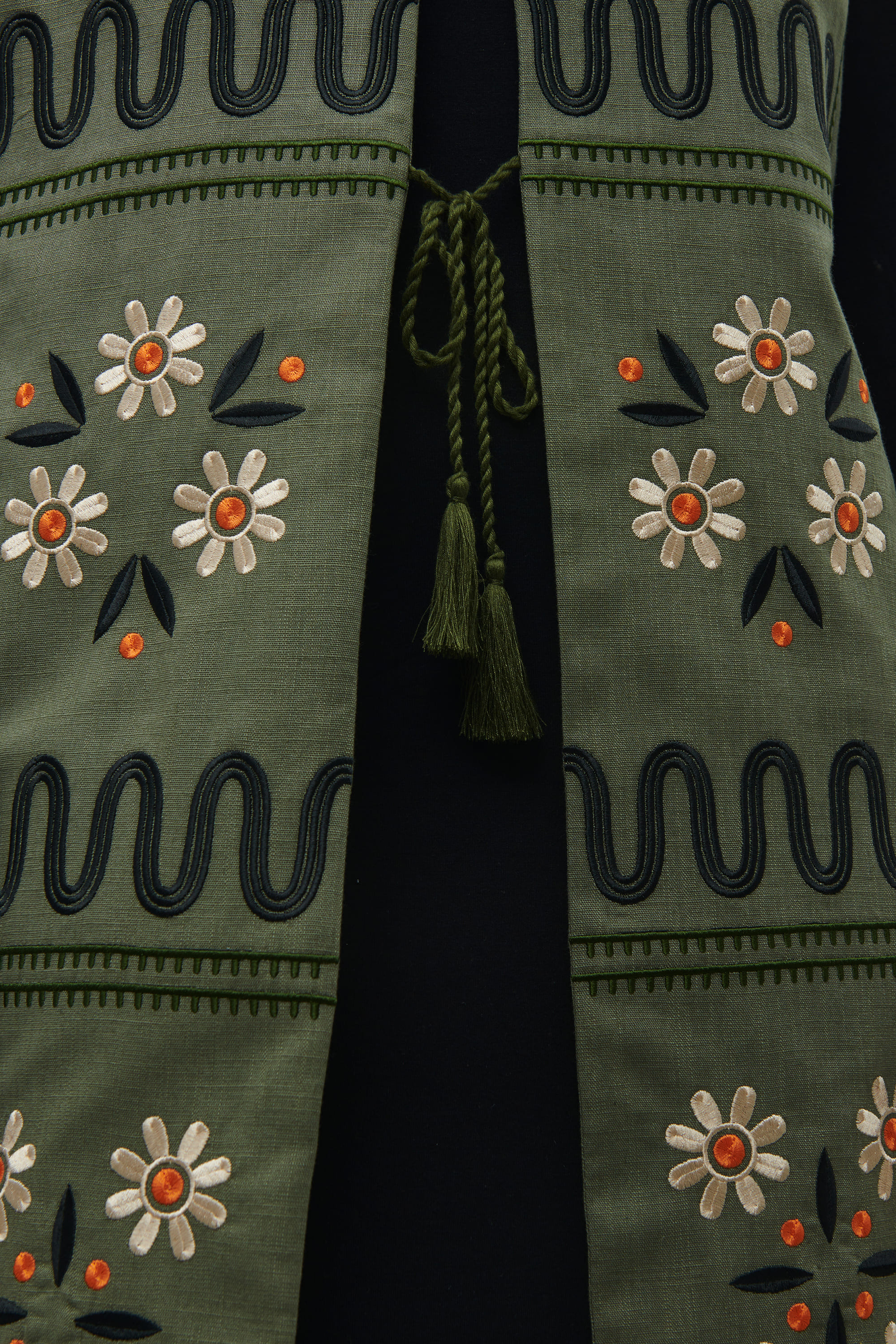 Women's linen waistcoat The crown of Maria Prymachenko's creativity | S | 42-44