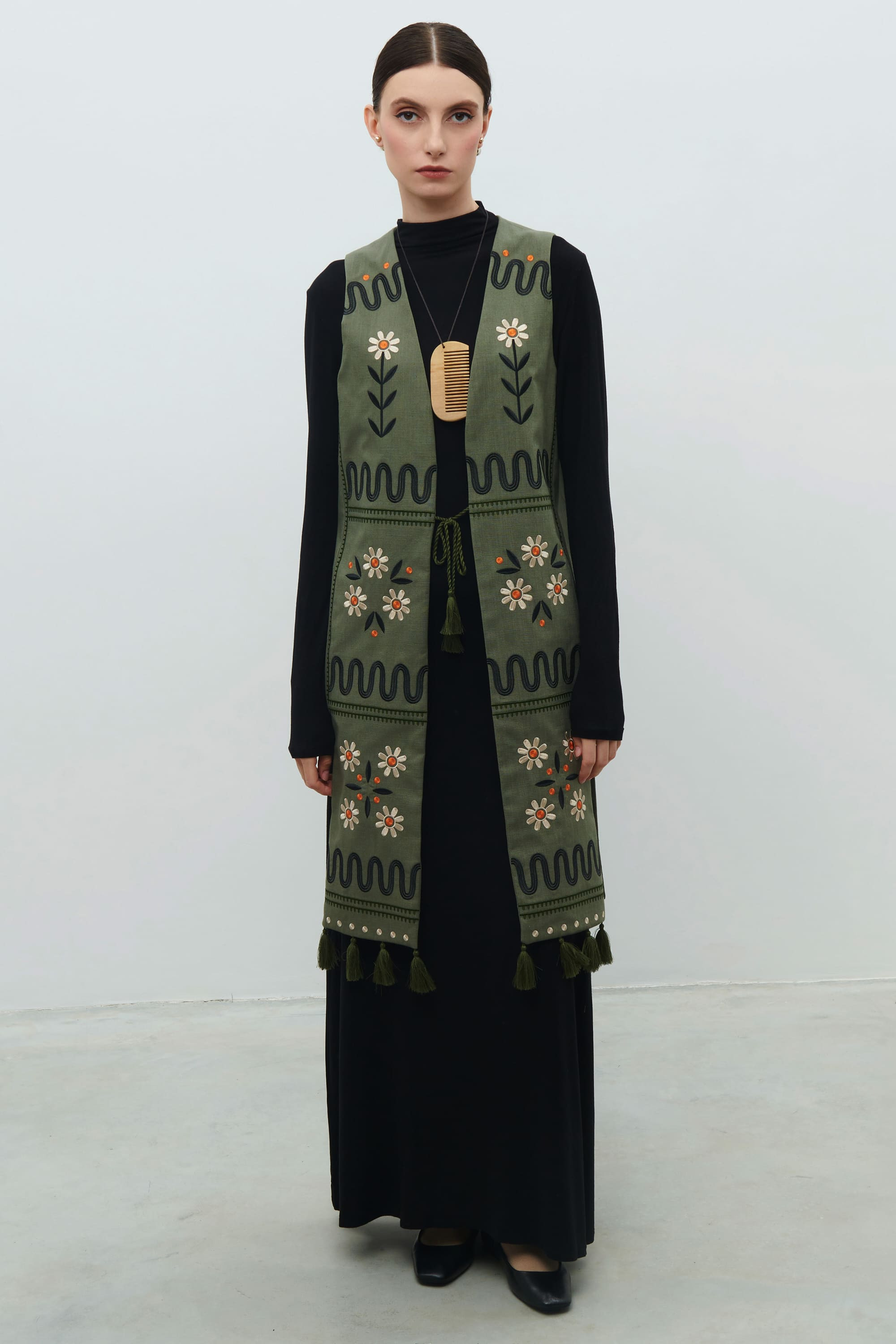 Women's linen waistcoat The crown of Maria Prymachenko's creativity