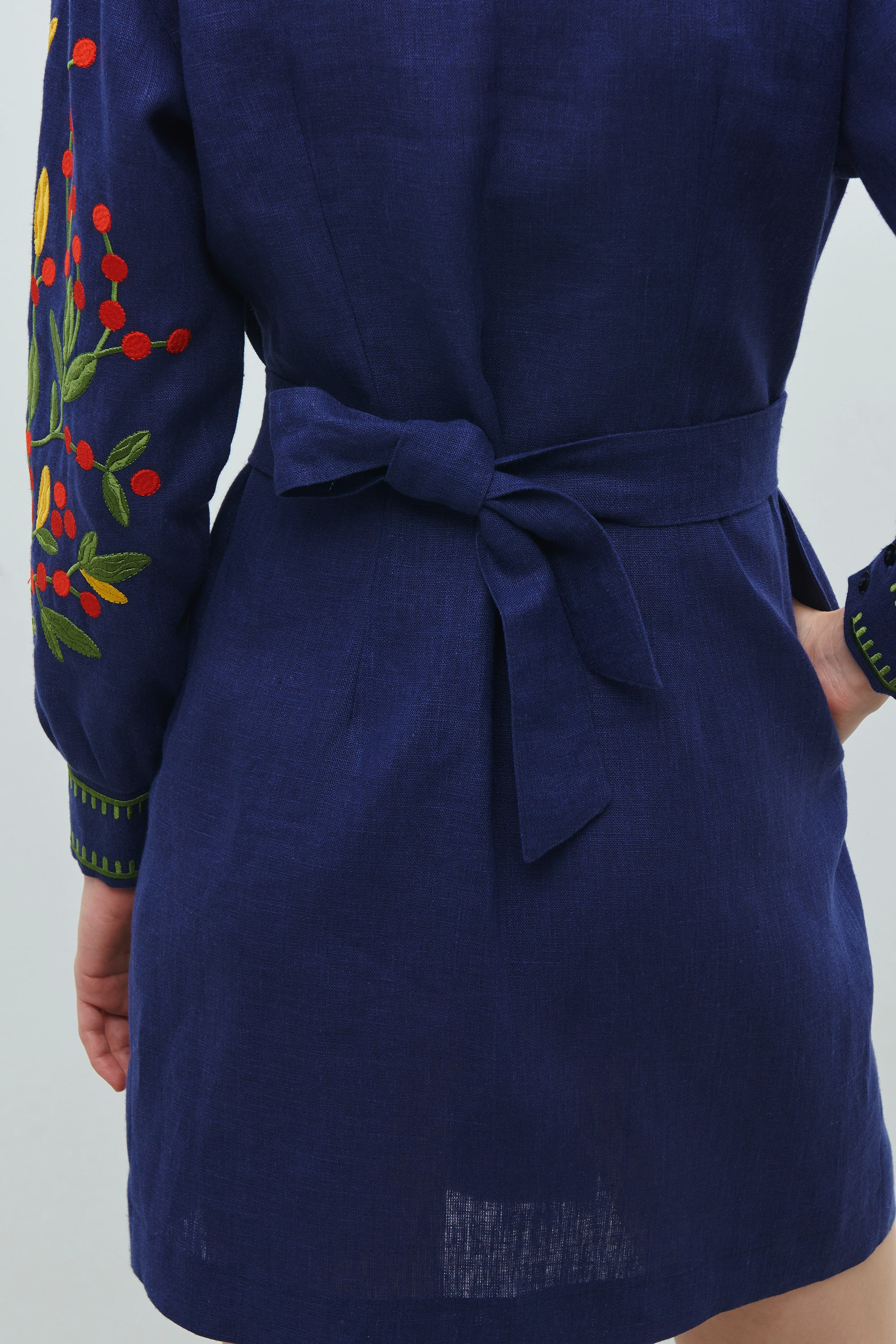 Linen embroidered dress Spring of creativity of Maria Prymachenko | S | 42-44